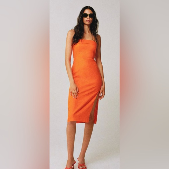 Mango Strapless linen dress - Picture 7 of 11